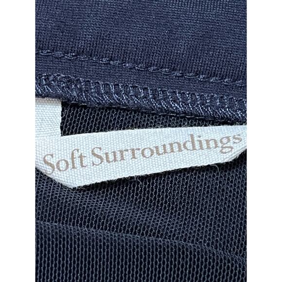 Soft Surroundings Women's Size Large Long Black Straight Leg Pull On Dress Pants - Picture 2 of 10